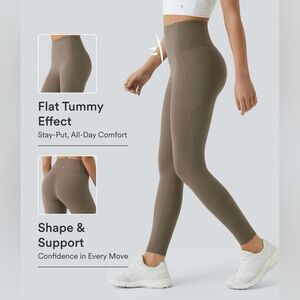 Halara UltraSculpt Leggings Medium NWT High Waisted Tummy Control 7/8 Pocket